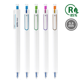 Spoko ReLeaf gelové pero - Flow, ST Tip, modrá náplň, displej, mix barev - 24ks
