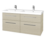 Dřevojas - Umyvadlová skříňka Q MAX SZZ4 120 - D04 Dub / Úchytka T04 / D04 Dub 332174E