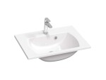 RAVAK - Classic Slim Umyvadlo 60x45 cm, s přepadem, s otvorem pro baterii, bílá XJX01160004