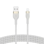 Belkin Flex CAA010bt2MWH bílá / Kabel USB-A na Lightning / 2 m / MFi (CAA010BT2MWH)
