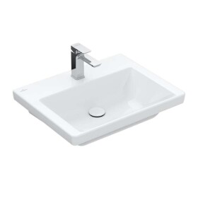 VILLEROY & BOCH - Subway 3.0 Umyvadlo 60x47 cm, bez přepadu, otvor pro baterii, CeramicPlus, Stone White 4A7061RW