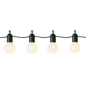 STAR TRADING Světelný řetěz 20 LED White Bulbs Hooky, černá barva, plast
