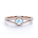 Emporial prsten 14k zlato Vermeil GU-DR14761R-ROSEGOLD-MOONSTONE-ZIRCON Velikost: 7 (EU: 54-56)