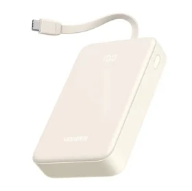 UGREEN PB505 Powerbanka 20000mAh bílá / vestavěný kabel USB-C / 22,5 W / port USB-A a USB-C (35340)