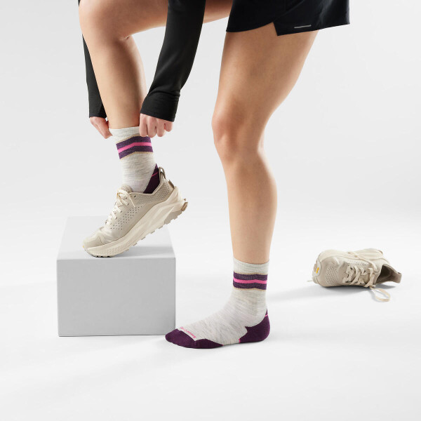 Dámské merino běžecké ponožky SMARTWOOL Women's Run Targeted Cushion Mid Crew So, Ash velikost: 42-45 (L)