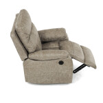 TV a relaxační křeslo s elektrickým ovládáním, potah lanýžová látka v dekoru vintage, 1 motor 240V