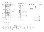 GEBERIT - Duofix Set předstěnové instalace, klozetu Oudee Vortex a sedátka softclose, tlačítko Sigma30, lakovaný chrom mat/chrom SANI11CA1148B