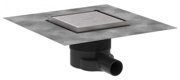 HANSGROHE - RainDrain Brilliance Podlahová vpust, 15x15 cm, kartáčovaná nerezová ocel 56251800