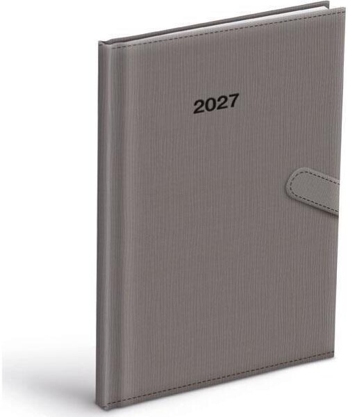 Diář 2027 T805 PU šedý s magnetem