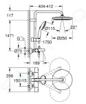 GROHE - Vitalio Start Sprchový set s vanovým termostatem, průměr 25 cm, 2 proudy, chrom 26988001