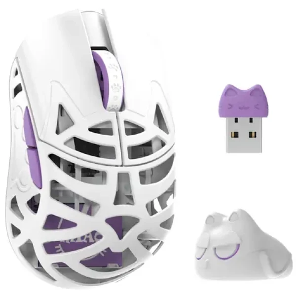 WLMOUSE Beast Miao bílá / bezdrátová myš / optická / 30000 DPI / 5 tlačítek / 2.4GHz / USB-C (MIAO-WHITE-O)