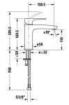 DURAVIT - B.1 Umyvadlová baterie, chrom B11020002010