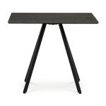 Jídelní stůl 90x90cm, lamino, šedý dub, HT-R5190 GREY