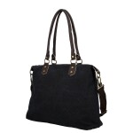 Trendy dámská textilní kabelka na rameno Petra, černá