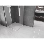 MEXEN/S - Velar L Duo sprchový kout, posuvné dveře 80 x 80, dekor, bílá 871-080-080-02-33-20