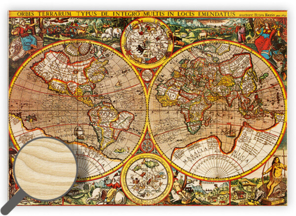 Obraz dřevěný: Antique Maps, 485x340