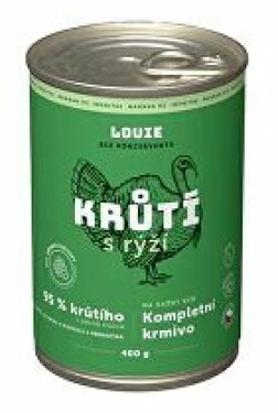 Louie Dog konz. Krůtí s rýží a prebiotiky 400g