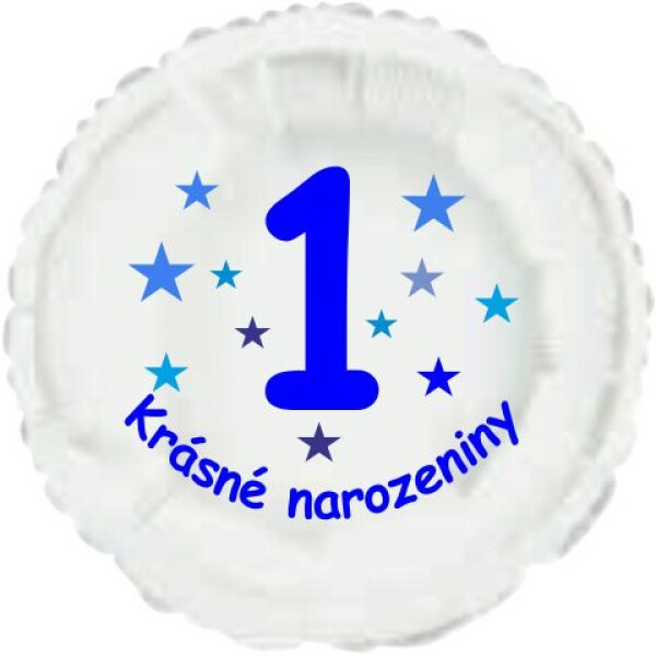 Krásné 1. narozeniny fóliový balónek kruh pro kluky Balonky.cz Krásné 1. narozeniny fóliový balónek kruh pro kluky Balonky.cz
