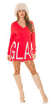 Trendy KouCla oversized v-sweater "GLAM" barva velikost Einheitsgroesse