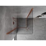 MEXEN/S - Mist-B Duo sprchový kout dveře křídlové 95 x 95, transparent, měď kartáčovaná 8A2-095-095-65-00