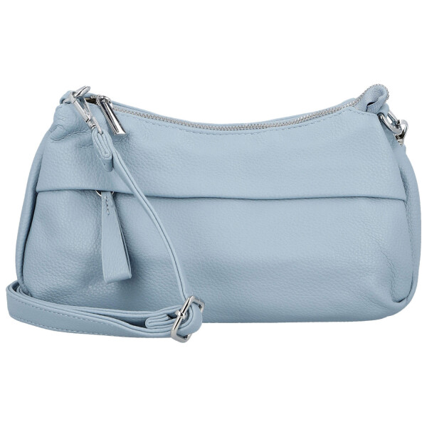 Stylová dámská koženková crossbody kabelka Foppa, světle modrá