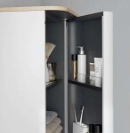 DURAVIT - Happy D.2 Plus Vysoká skříňka 134x40x36 cm, panty vpravo, bílá vysoký lesk HP1261R2222