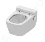 GEBERIT - Kombifix Modul pro závěsné WC s tlačítkem Sigma01, matný chrom + Tece One - sprchovací toaleta a sedátko, Rimless, SoftClose 110.302.00.5 NT3