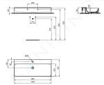 IDEAL STANDARD - Conca Ceram Umyvadlo 1000x450 mm, bez přepadu, otvor pro baterii, bílá T380001