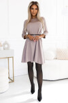Dámské šaty 579-1 - NUMOCO béžová L/XL