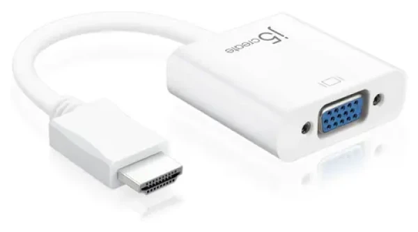 J5Create JDA213 bílá / Redukce HDMI na VGA / Full HD 1920x1080 / 60 Hz (JDA213-N)