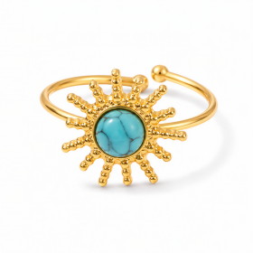 ELENYS Bold– pozlacený prsten 18K žluté zlato Velikost: Nastavitelná (52-56 mm)