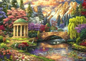 GRAFIKA Puzzle Klid zahrady