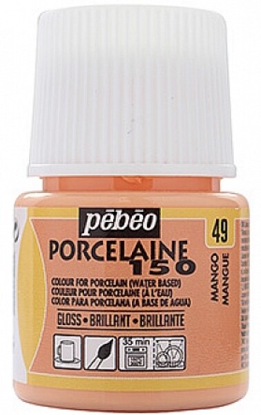 Pébéo Barva na porcelán a sklo Porcelaine 150 45 ml - oranžová mango 49