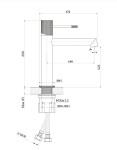 CERSANIT - Umyvadlová baterie stojánková ZEN, měď broušená S951-801