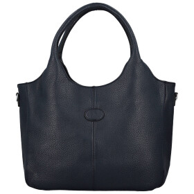 Trendy dámská koženková kabelka na rameno Stifa, tmavě modrá