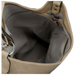 Stylová dámská koženková kabelka na rameno Tripa, tmavě béžová