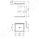 IDEAL STANDARD - Strada Umyvadlo 500x420x145 mm, s Ideal Plus, bílá K0776MA