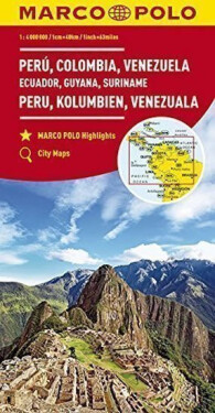 Peru, Kolumbie, Venezuela, Ecuador 1:4M