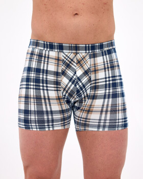 Pánské boxerky Prime 904/127 Béžová s ecru a modrá - Cornette béžová-ecru XXL