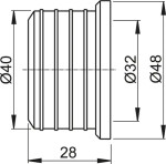 Alcadrain Vrapová vložka 40/32 Z0003-ND Z0003-ND