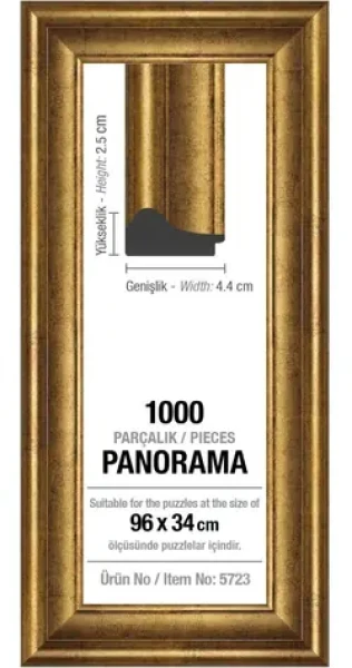 ART PUZZLE 5723 Rám na puzzle 96x34cm zlatá