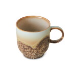 HK living Kameninový hrnek café mug 70's Shell 250 ml, béžová barva, keramika