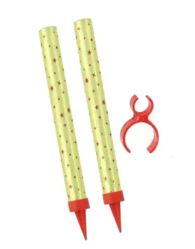 Rappa Fontána párty zlatá s držákem na láhev 35 sek 15 cm 2 ks