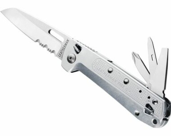 Leatherman Free K2 stříbrná / Zavírací nůž / 8 nástrojů / čepel 84 mm (832654)