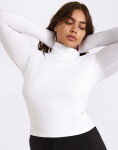 Tričko Organic Basics Everyday Turtleneck White