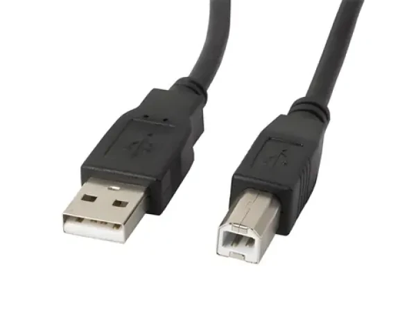 Lanberg černá / Kabel USB / USB 2.0 / typ A (M) - typ B (M) / 0,5 m (CA-USBA-11CC-0005-BK)
