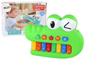 Mamido Vzdělávací hudební piano Krokodýl s efekty zelený
