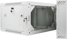 Lanberg WF02-6606-10S šedá / Nástěnný rozvaděč 19" / 6U / 600×600 mm / dvoudílný / prosklené dveře (WF02-6606-10S)