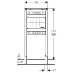 GEBERIT - Duofix Předstěnová instalace pro sprchu a vanu, výška 98–112 cm, nástěnná armatura pod omítku 111.780.00.1