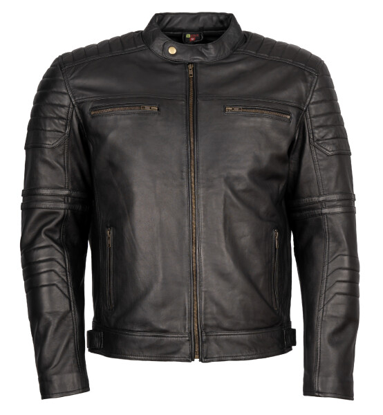 Pánská Kožená Bunda Rocky Black Brixton Černá Velikost: 7XL